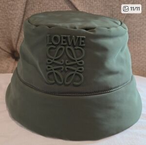 Loewe Olive Green Nylon Bucket Hat